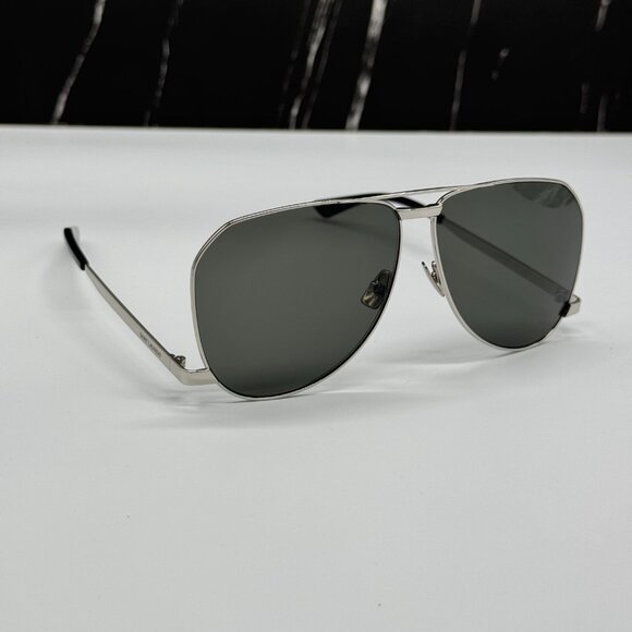 NEW SAINT LAURENT SL690 DUST 002 SUNGLASSES MEN SILVER EYEWEAR SL 690 DUST 002 - Picture 10 of 13